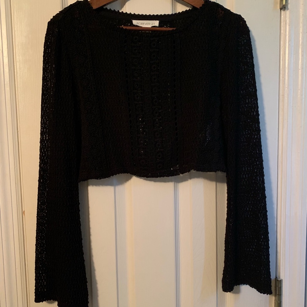 Forever 21 crop top long sleeve